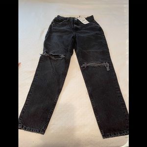 Zara Classic mom fit ripped jeans